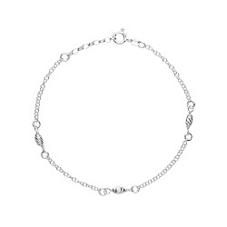 925 Sterling Silver Belcher & Diamond Cut Bead Fancy 10