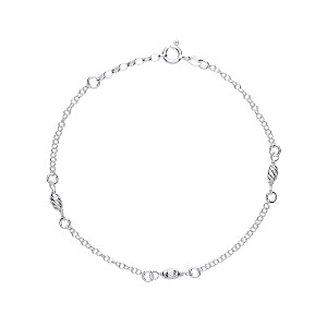 925 Sterling Silver Belcher & Diamond Cut Bead Fancy 10