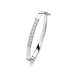 925 Sterling Silver and CZ childrens bangle