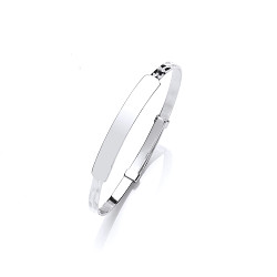 925 Sterling Silver Baby Expandable ID Bangle With Engraving