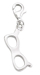 925 Sterling Silver Glasses Charm