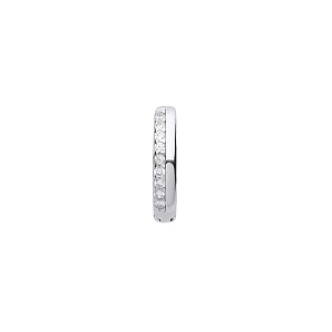 Silver CZ Huggie Earrings