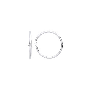Silver12ml Hinged Hoop Earrings