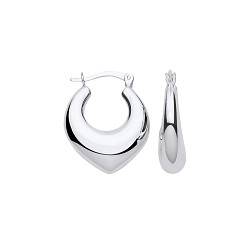 925 Silver Polished Creole Earrings