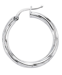925 Sterling Silver Plain Twist Hoops