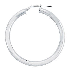 Plain 925 Sterling Silver Hoop Earrings