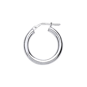 925 Sterling Silver Small Plain Hoop Earrings