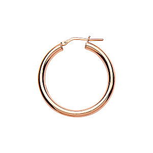 Rose Gold Plated Plain Hoop Earrings