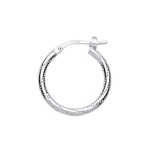 Silver Hoop earrings With Engraving Detail