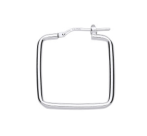 925 Sterling Silver Square Hoop Earrings