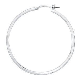 Plain 925 Sterling Silver Hoop Earrings