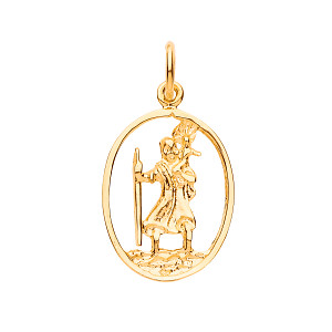 9ct Gold St Christopher Pendant