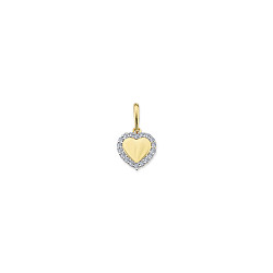 9ct Gold CZ Heart Pendant