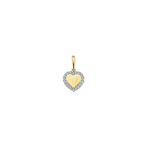 9ct Gold CZ Heart Pendant