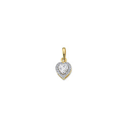 9ct Gold CZ Heart Pendant
