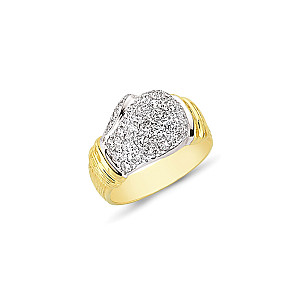 9ct Gold with CZ Stones Boxing Glove Gents Ring