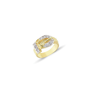 9ct Yellow Gold Childrens Buckle Ring