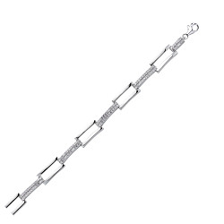 925 Sterling Silver Cubic Zirconia Dress Bracelet