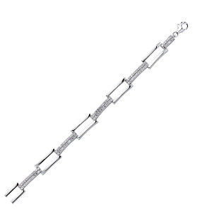 925 Sterling Silver Cubic Zirconia Dress Bracelet