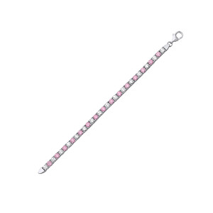 925 Sterling Silver CZ & Pink Claw Set 4.5