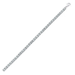 925 Sterling Silver Cubic Zirconia Claw Set Tennis Bracelet
