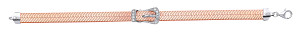 Rose Gold Plated Herringbone Bracelet With 925 Sterling Silver CZ Buckle