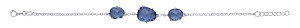 925 Sterling Silver RH BLUE TOPAZ COCKTAIL BRACELET