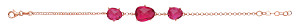 ROSE PLATED 925 Sterling Silver RUBY COCKTAIL BRACELET