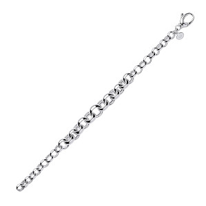 925 Sterling Silver Polished Finish Belcher Bracelet