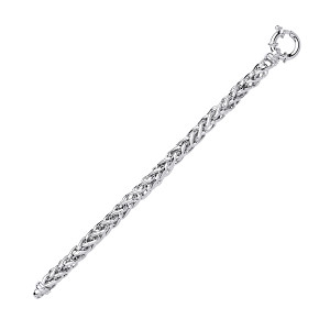 925 Sterling Silver Ladies Fancy Spiga Bracelet