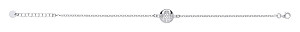 925 Sterling Silver CZ Fancy Clover Cut Out Detail Bracelet