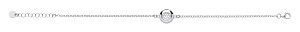 925 Sterling Silver CZ Fancy Round Cut Out Detail Bracelet