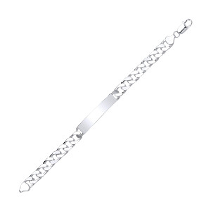 925 Sterling Silver Ladies Curb ID Bracelet