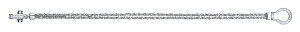 925 Sterling Silver Fancy Frosted Link Bracelet With CZ Clip-On Catch