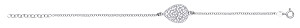 925 Sterling Silver CZ Mesh Tear Drop Fancy Bracelet