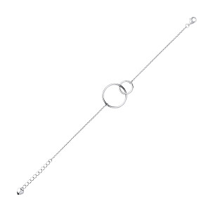 925 Sterling Silver Fancy Bracelet With Double Circle Detail