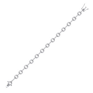 925 Sterling Silver Cubic Zirconia Micro Pave Dress Bracelet
