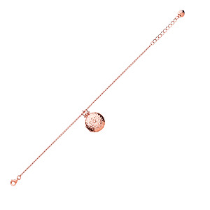 Rose Gold Plated Bracelet With Flower Design Locket