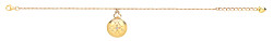 Gold Plated Bracelet With Round Engraved CZ Locket