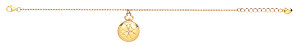 Gold Plated Bracelet With Round Engraved CZ Locket