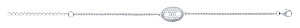 925 Sterling Silver CZ Marina Chain Fancy Bracelet