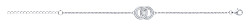 925 Sterling Silver CZ Interlocked Double Circle Fancy Bracelet
