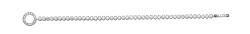 925 Sterling Silver CZ Fancy Tennis Bracelet With Circle & Hook Detail