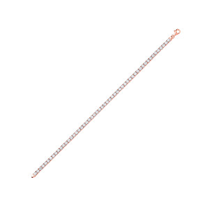 Rose Gold Plated Classic Fine Tennis Bracelet