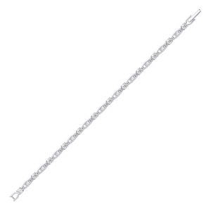 925 Sterling Silver CZ Fancy Tennis Bracelet