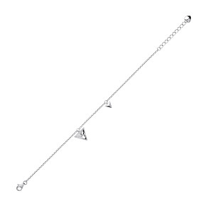Silver Bracelet With A Cutout Triangle Charm