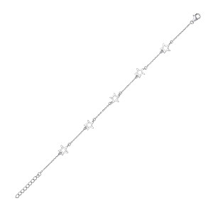 Silver Cutout Stars Bracelet