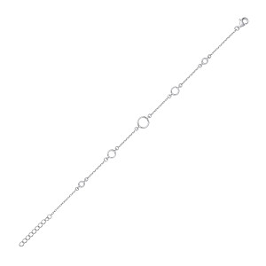 Silver Cutout Circles Bracelet