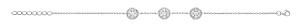 Silver CZ Triple Circle Fancy Bracelet