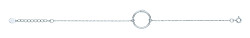 925 Sterling Silver Circle Pendant Bracelet With Spring Open For Charms